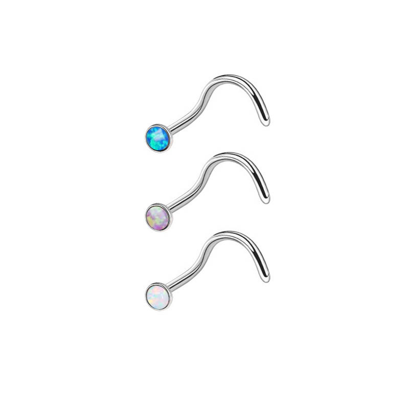 Nostril Screw with Opal