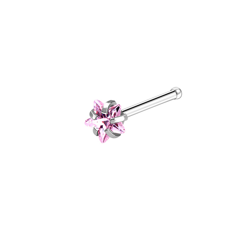 Nose Bone Stud with Star CZ