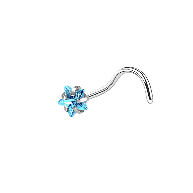 Nostril Screw with Star CZ