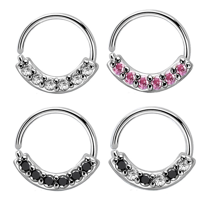 Nose Ring Hoop with CZ