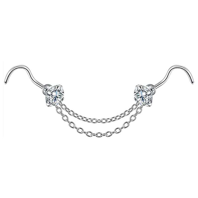 Nostril Screw with Double Chains