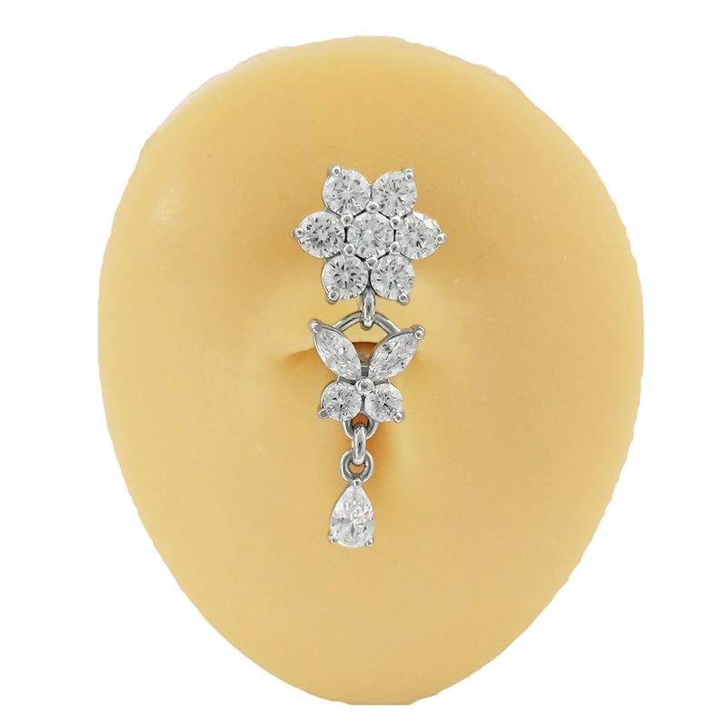 Flower-look Belly Button Ring