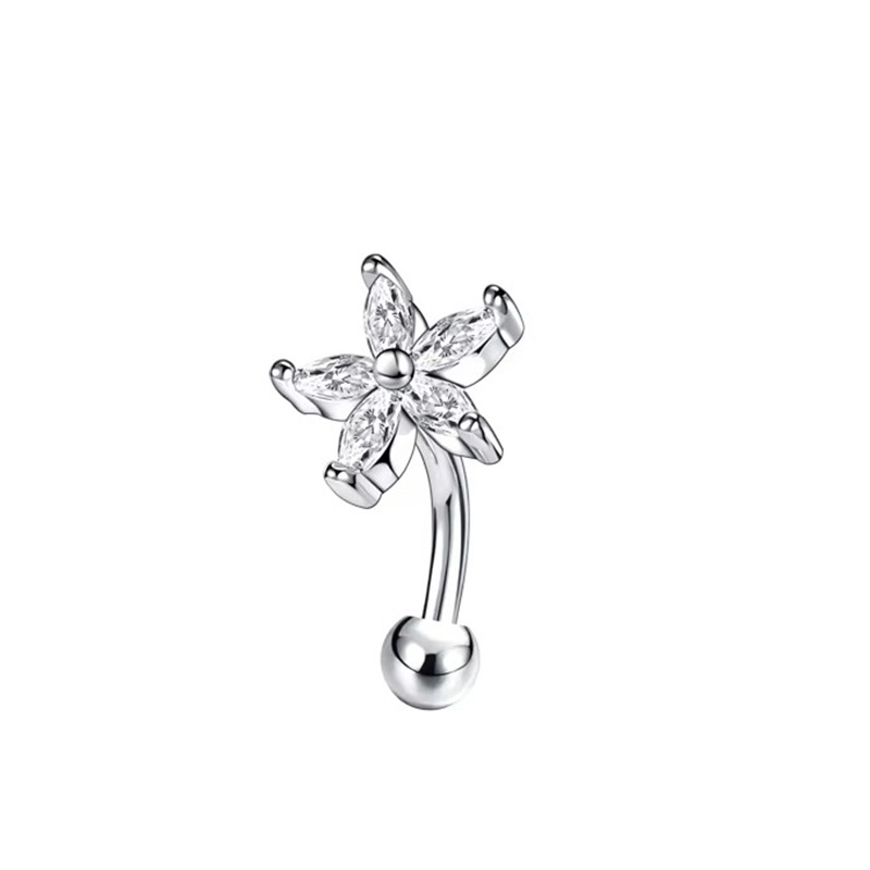 Flower-look Navel Bar