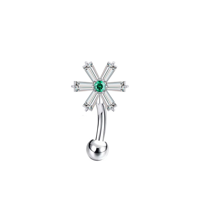 Navel Ring with CZ