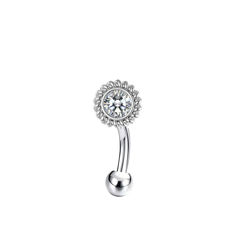 Navel Ring with CZ