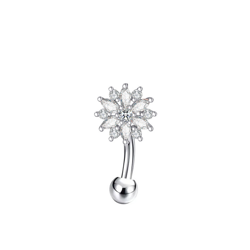 Flower-look Navel Bar