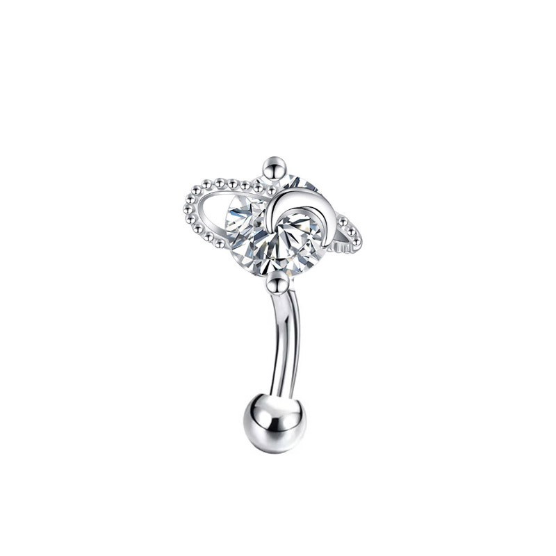 Belly Button Bar with CZ