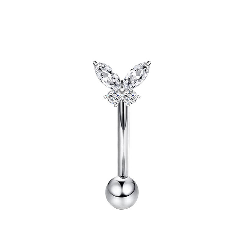 Belly Button Bar with CZ