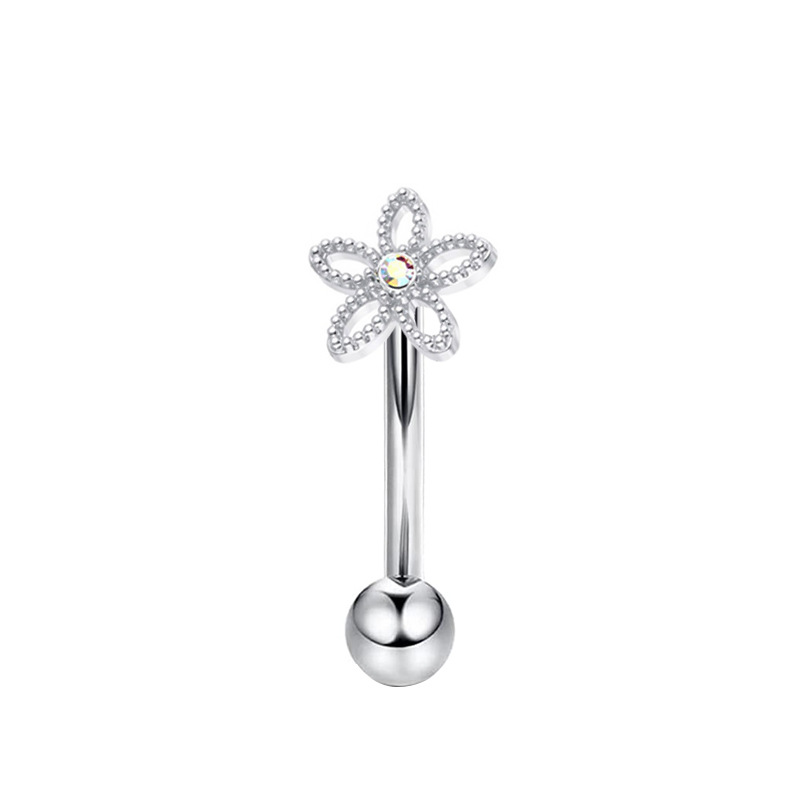 Belly Button Bar with Flower