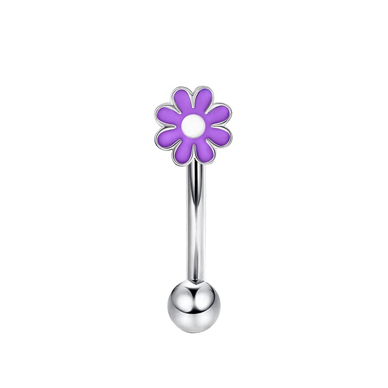 Navel Ring with Flower