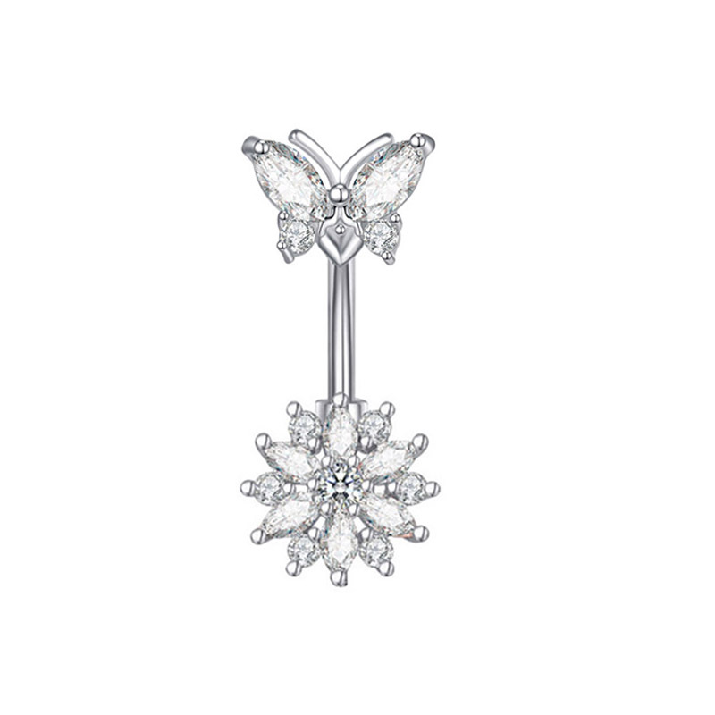 Navel Ring with CZ