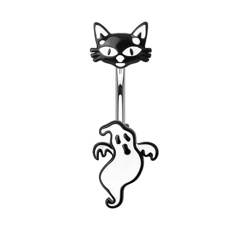 Belly Button Ring with Ghost