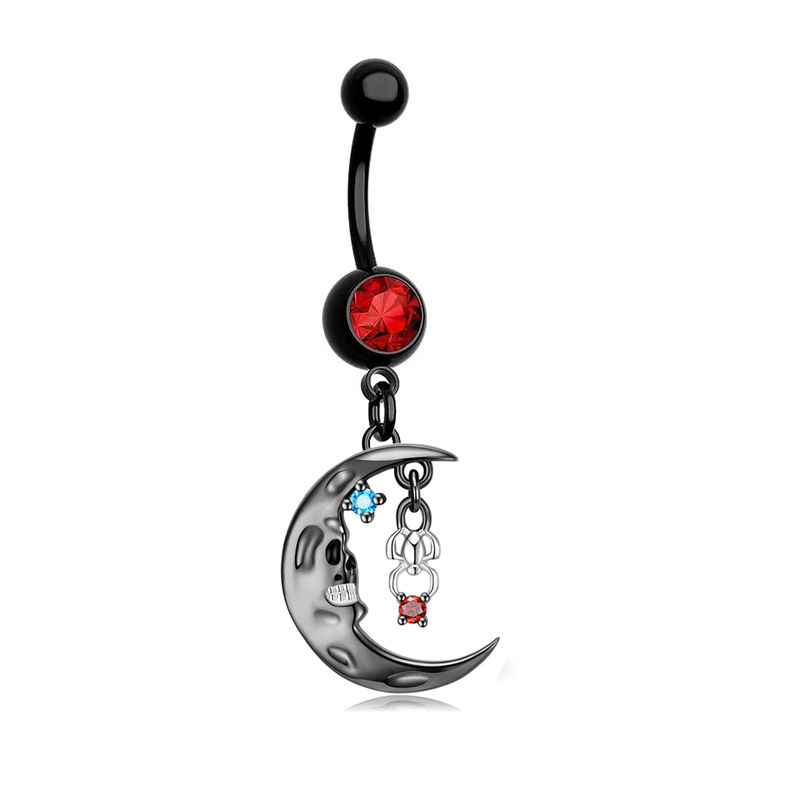 Navel Bar with Moon