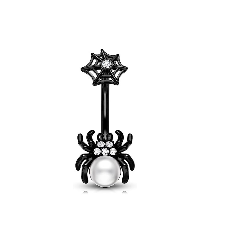 Navel Ring with Spider