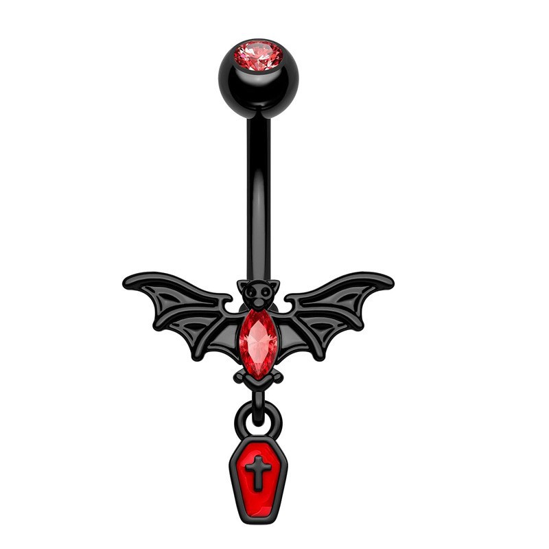 Belly Button Ring with Bat