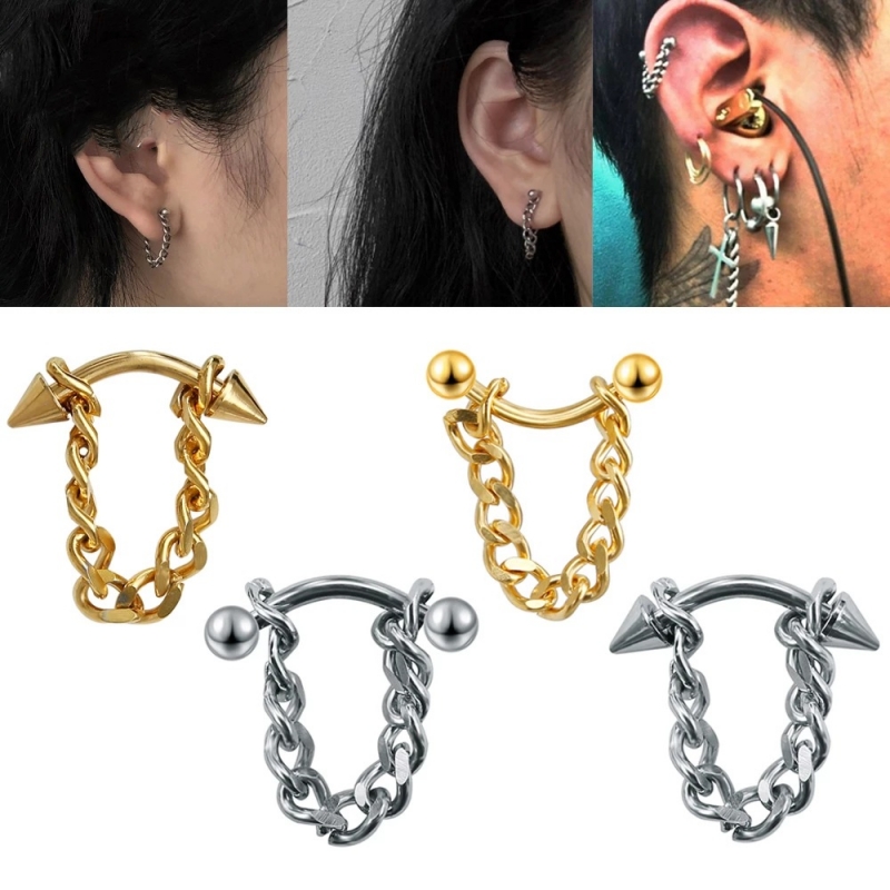 Eyebrow Piercing Barbell with Chains