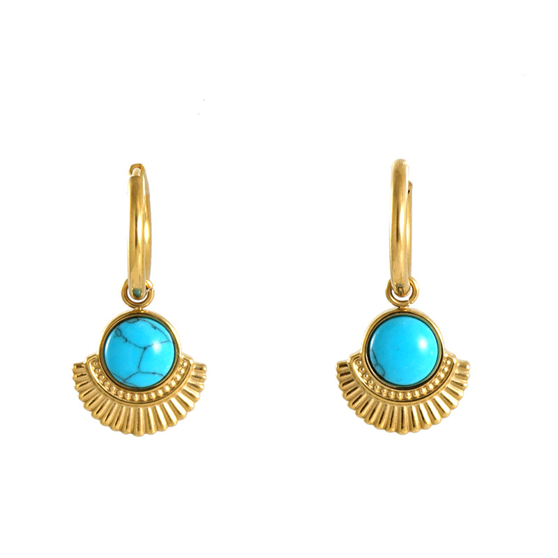 Ear Huggies with Blue Turquoise