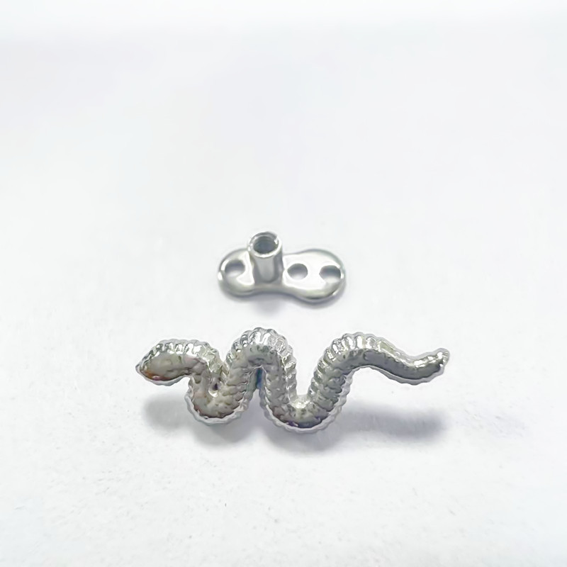 Dermal Anchor with Snake