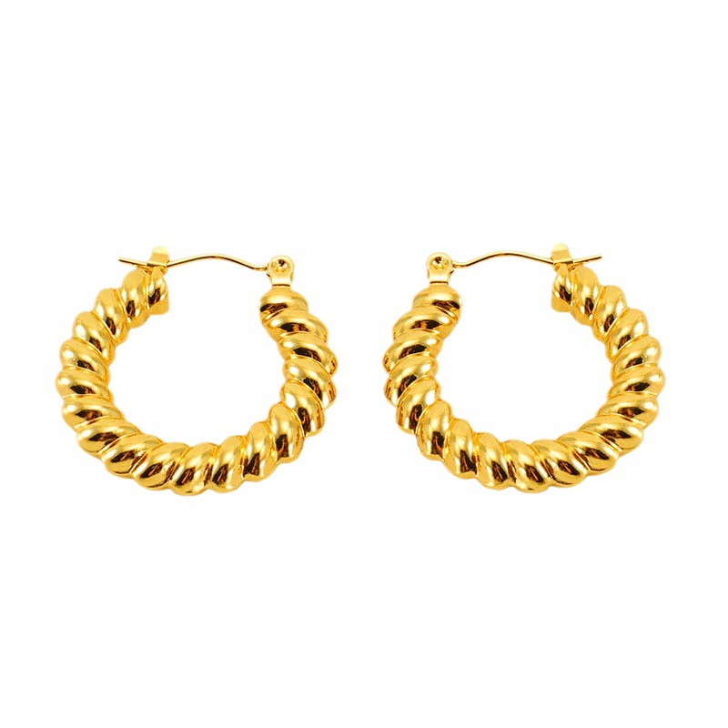 18k Gold Plated Hoop Earring