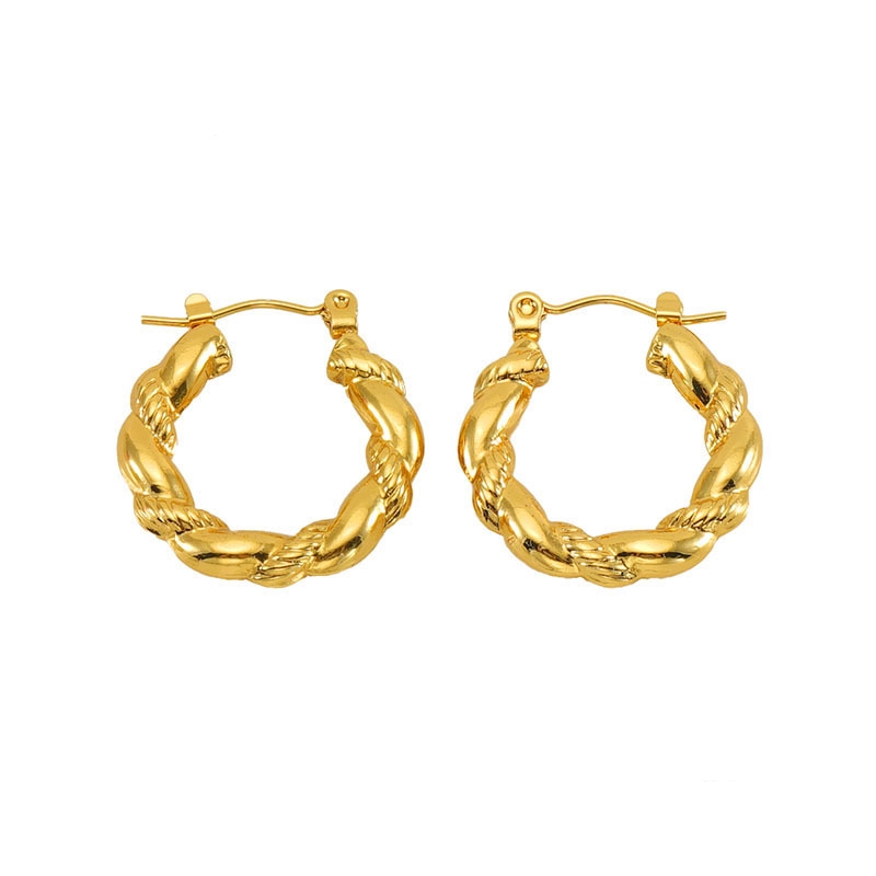 18k Gold Plated Hoop Earring