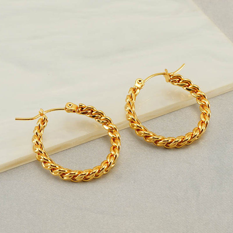 18k Gold Plated Ear Hoop