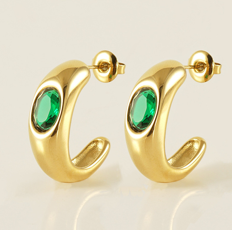 Statement Earring with Zircon