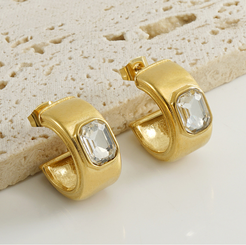 Statement Earring with Zircon