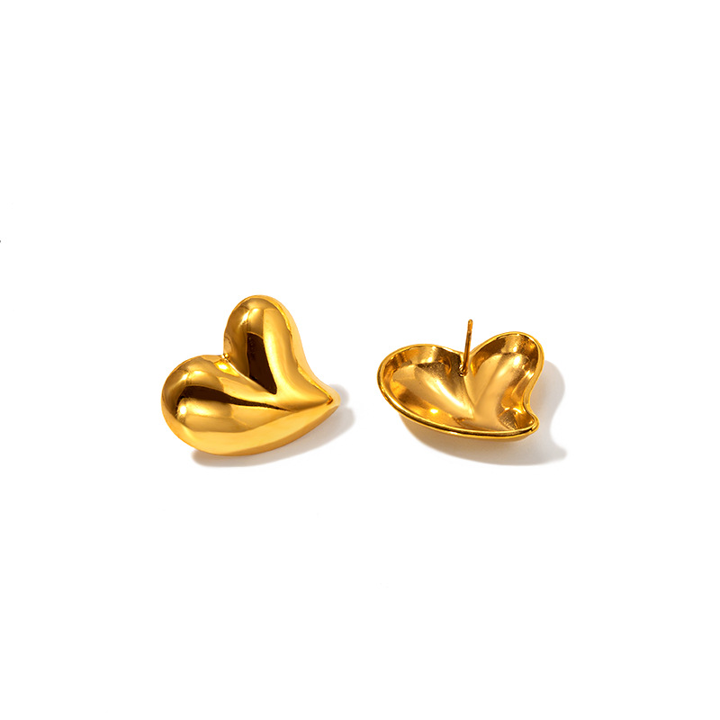 Heart-look Statement Earring