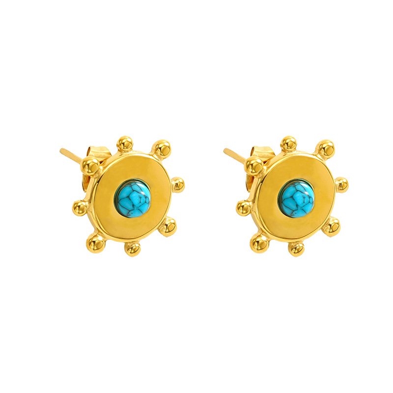 Statement Earring with Turquoise Stone