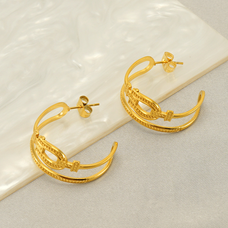 18k Gold Plated Statement Earring