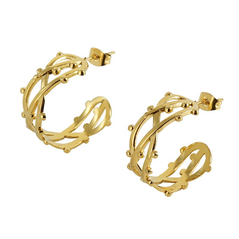 18k Gold Plated Statement Earring