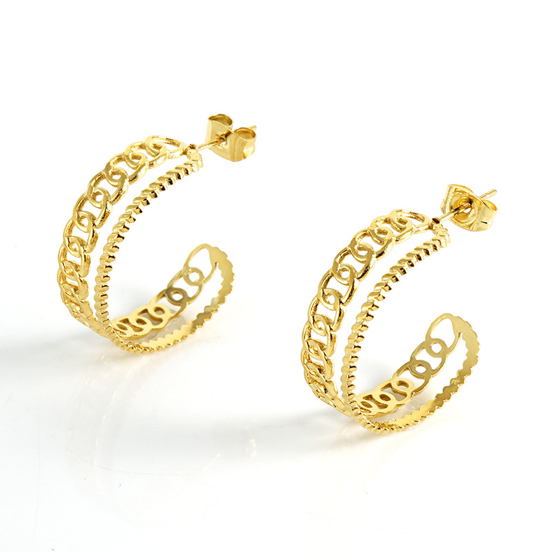 18k Gold Plated Statement Earring