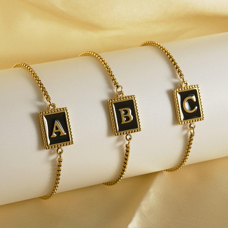 Alphabet Bracelet with Shell