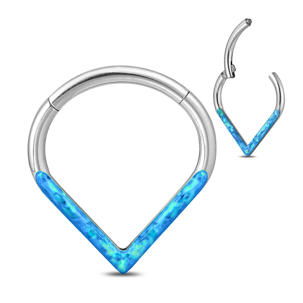 Hinged Segment Hoop in Waterdrop Shape