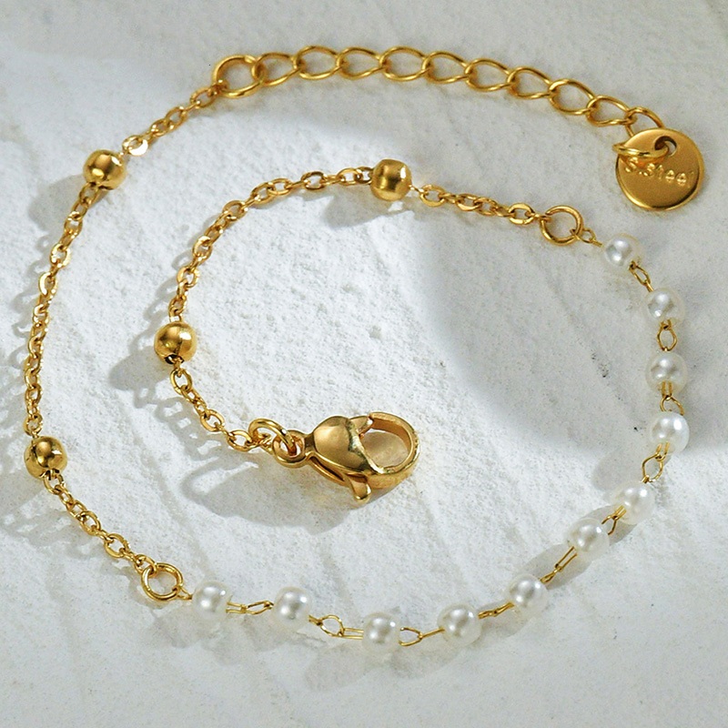 18k Gold Plated Bracelet with Pearl