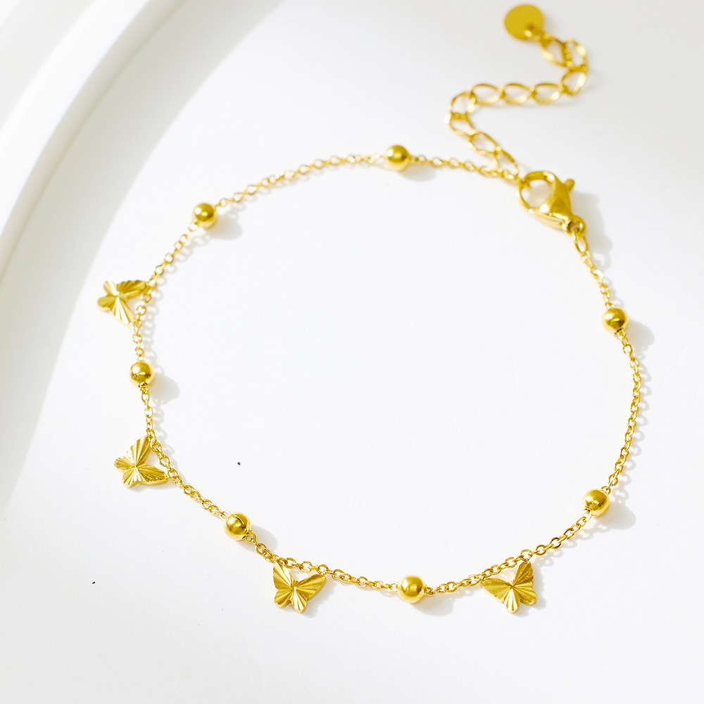 18k Gold Plated Bracelet with Butterfly