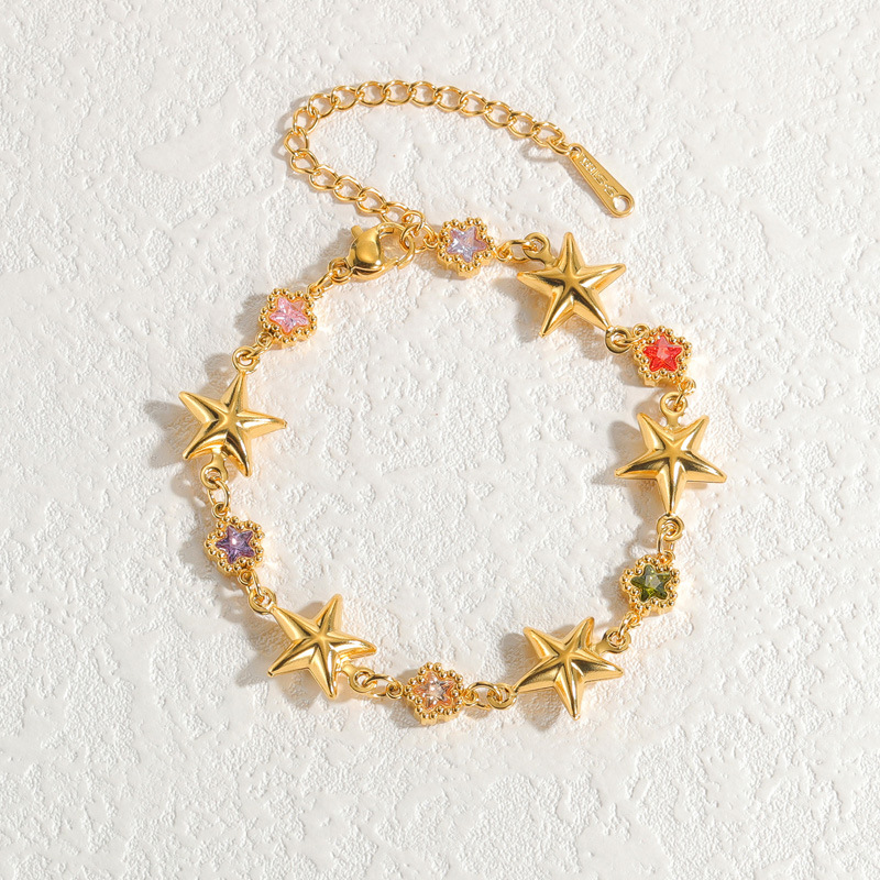 18k Gold Plated Bracelet with Stars