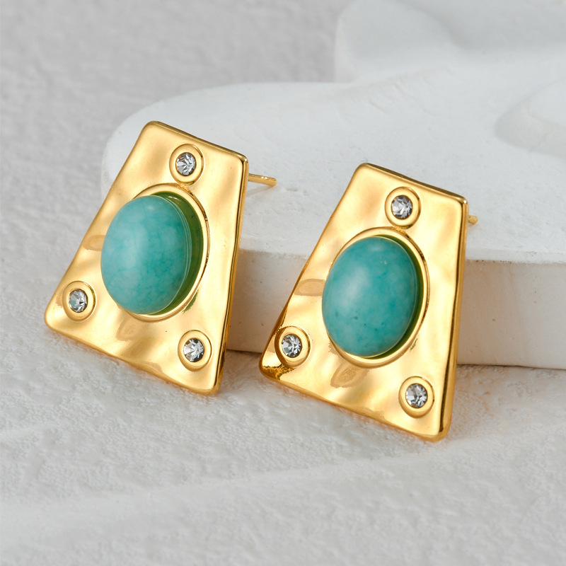 Statement Earring with Stone