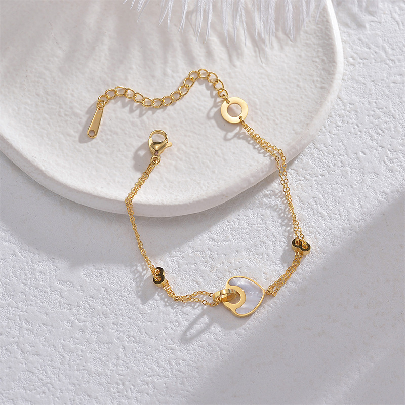 18k Gold Plated Bracelet with Shell