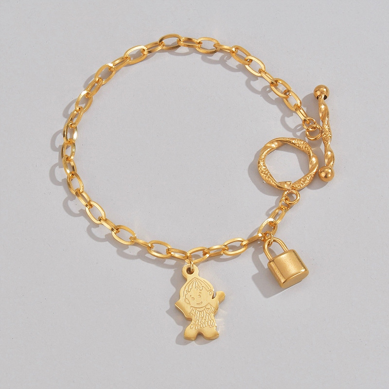 18k Gold Plated Bracelet with Baby