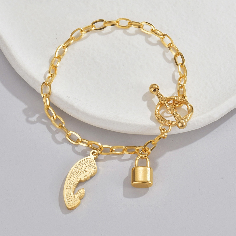 18k Gold Plated Bracelet with Mother