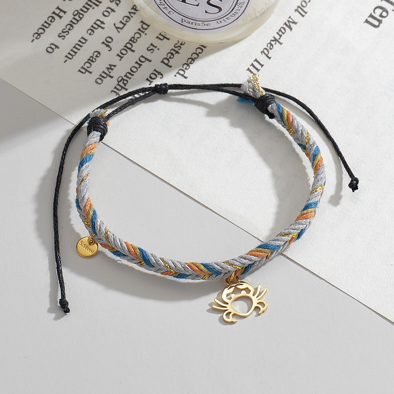 Rope Bracelet with Crab