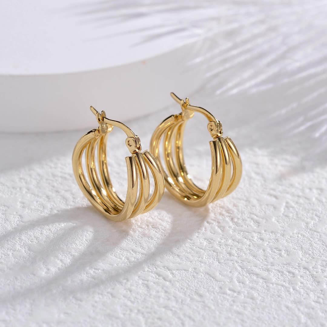 18k Gold Plated Ear Hoop