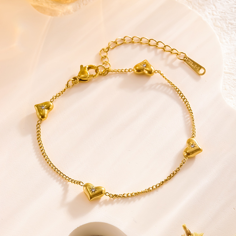 18k Gold Plated Bracelet with Heart