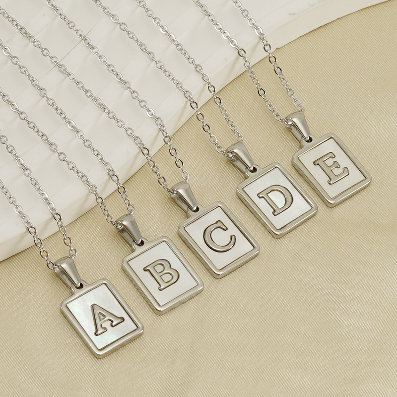 Alphabet Necklace with Shell