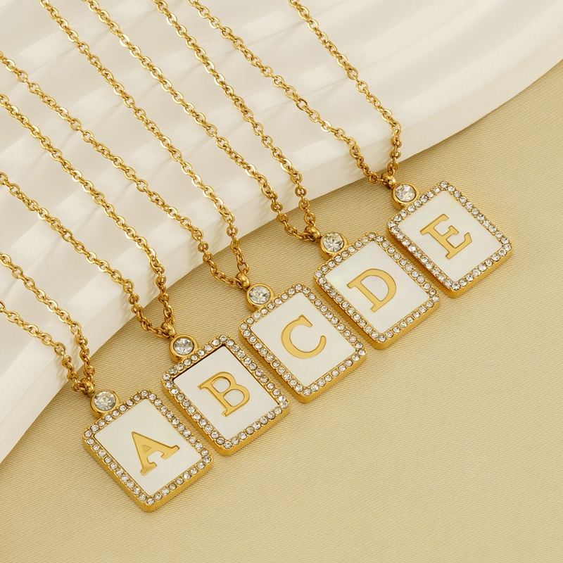 Alphabet Necklace with Shell