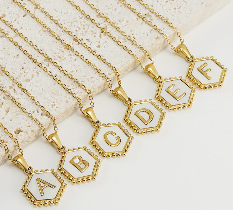 Alphabet Necklace with Shell