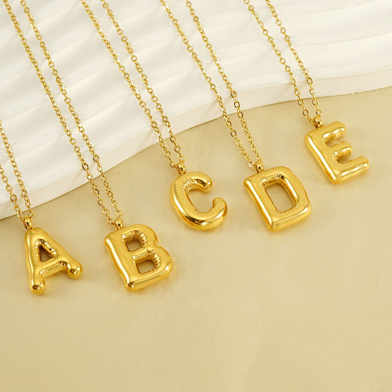 Stainless Steel Alphabet Necklace