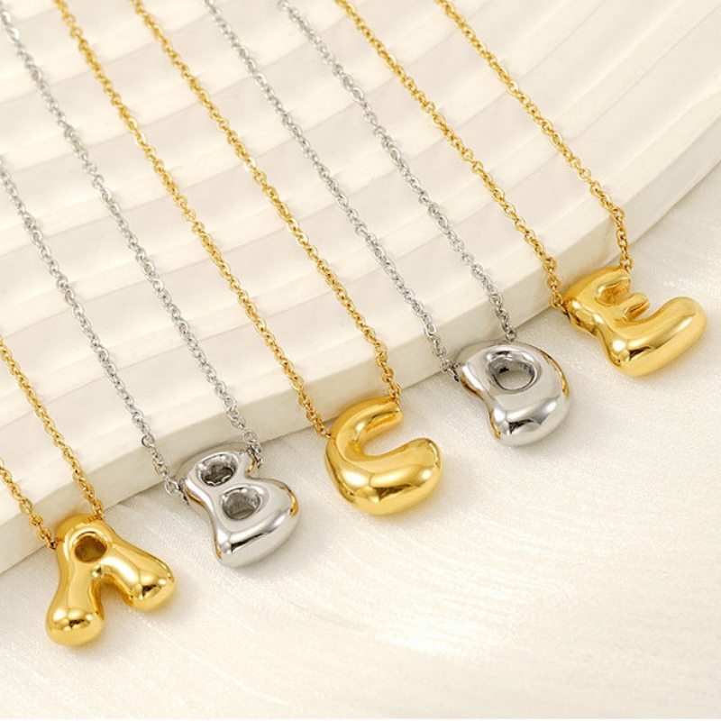 Stainless Steel Alphabet Necklace