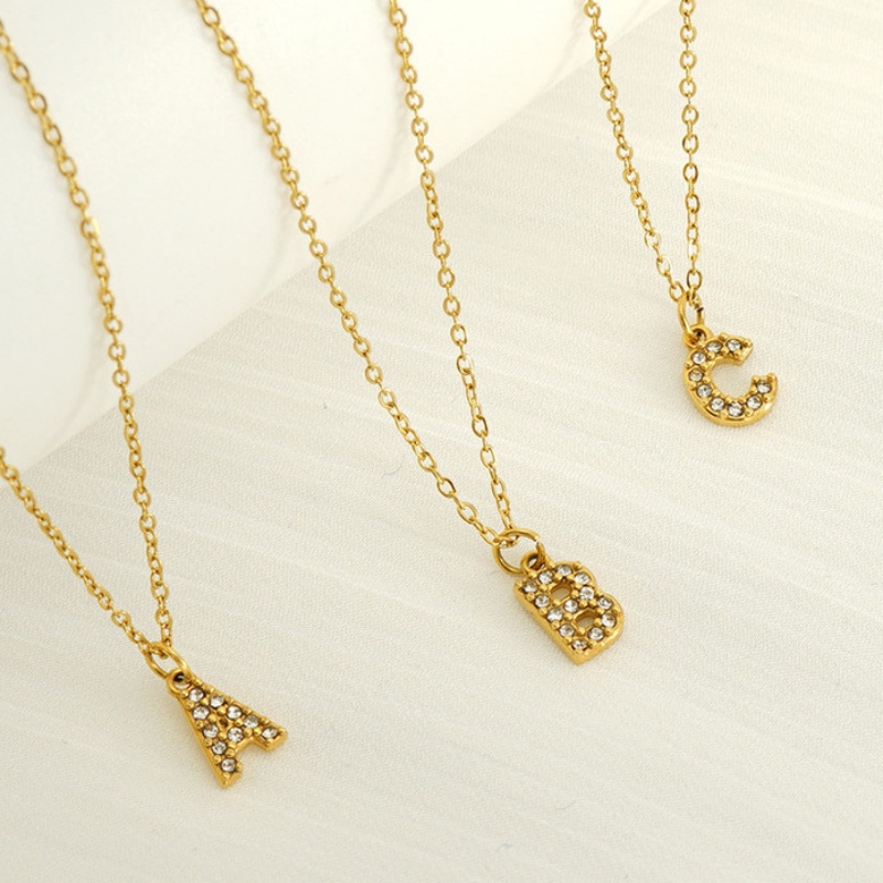 18k Gold Plated Alphabet Necklace